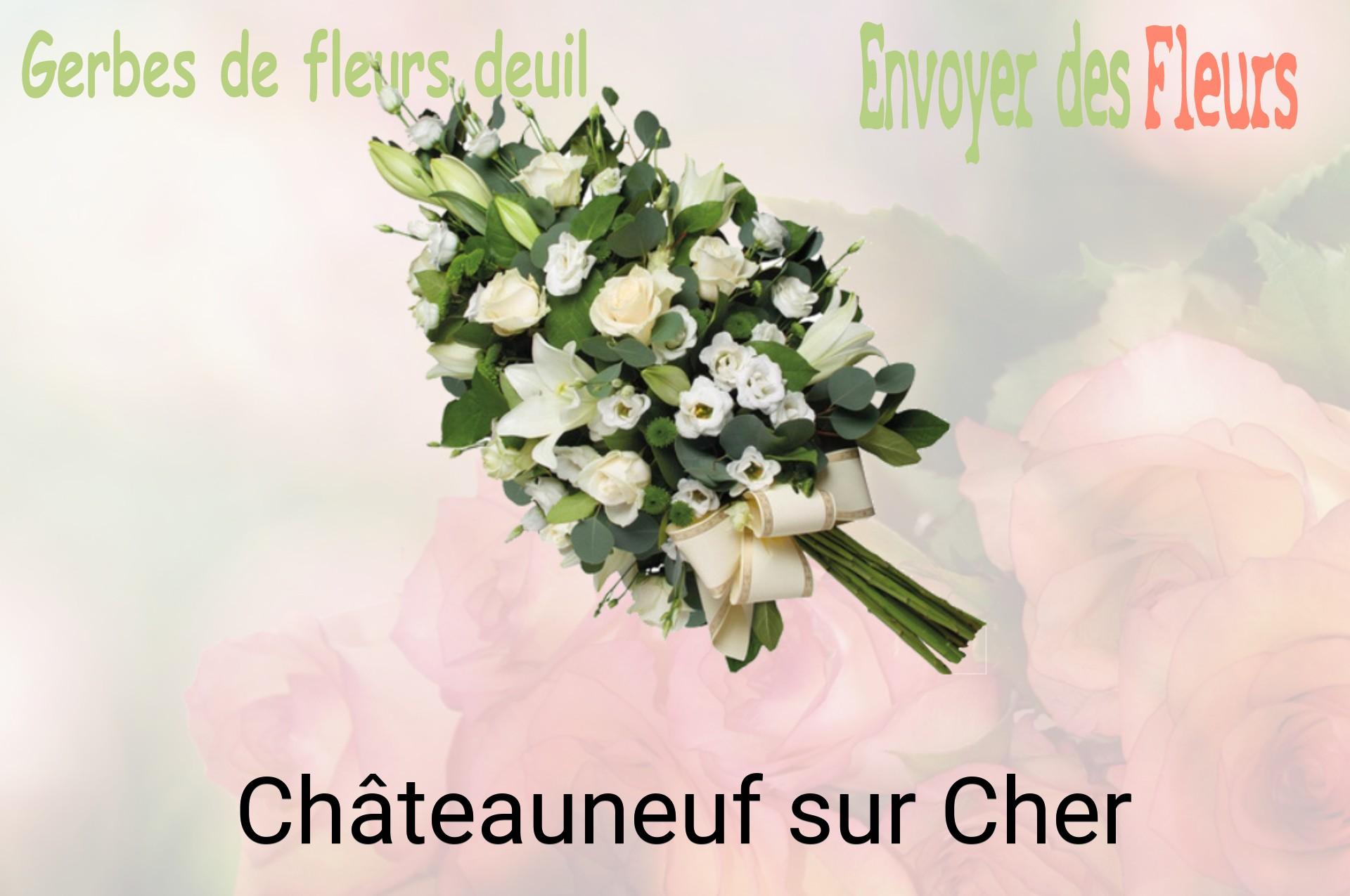 Gerbe de fleurs de deuil livrée à Châteauneuf-sur-Cher